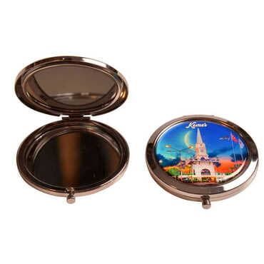 Kemer Themed Customised Metal Epoxy Travel Make Up Compact Mirror 70x11 mm - 3
