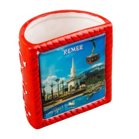 Toptan Kemer Temalı Myros Seramik Ayyıldız Kalemlik - 1