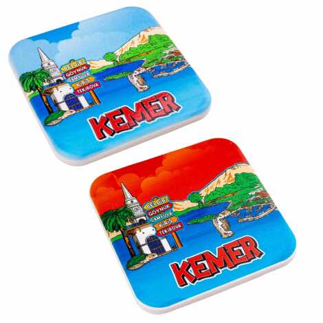 Kemer Temalı MYROS UV KARE BARDAKALTI 100 MM - 2