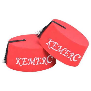 Toptan Kemer Temalı Nakışlı Fes - 3