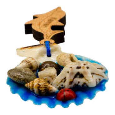 Kemer Themed Dangling Seashell Refrigerator Magnet - 5