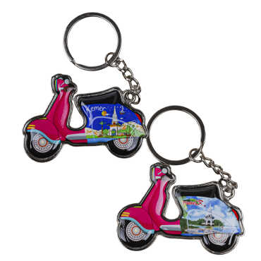 Kemer Temalı Scooter Şekilli Metal Anahtarlık - 2