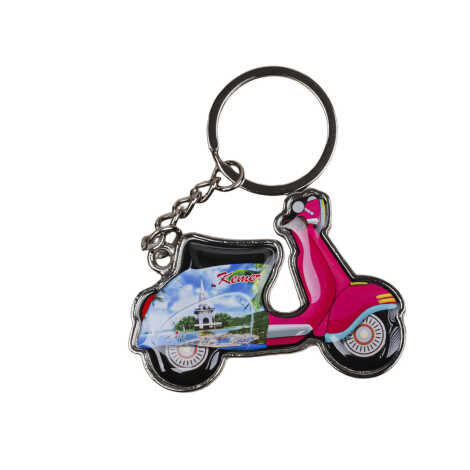 Kemer Temalı Scooter Şekilli Metal Anahtarlık - 3