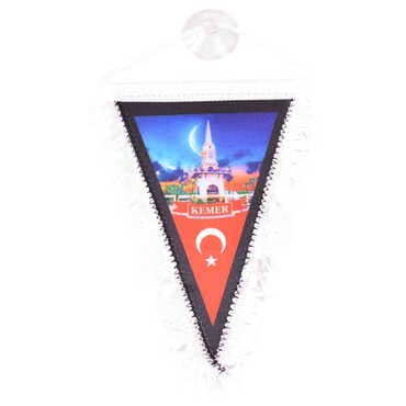 Kemer Themed Custom Printed Triangular Pennant 10X15Cm