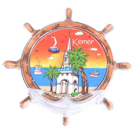 Toptan Kemer Temalı Uv Baskılı Dümen Şekilli Magnet 82x82 mm - 8