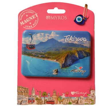Kemer Themed Plastic Base UV Printed Custom Backing Carded Fridge Magnet - 48