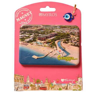 Kemer Themed Plastic Base UV Printed Custom Backing Carded Fridge Magnet - 50