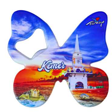 Kemer Temalı UV Baskılı Kelebek Açacak - Myros