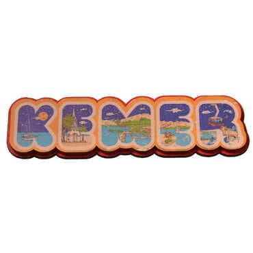 Kemer Themed Wooden UV Printed City Name Letter Fridge Magnet - 8