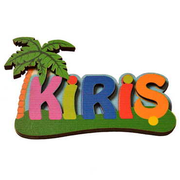 Kemer Themed Wooden UV Printed City Name Letter Fridge Magnet - 11