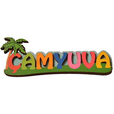 Kemer Themed Wooden UV Printed City Name Letter Fridge Magnet - 12