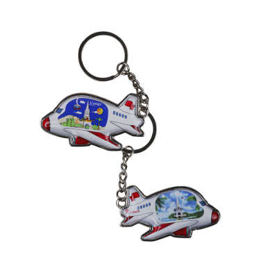 Kemer Themed Airplane Shaped Metal Keychain - 2