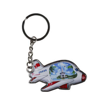 Kemer Themed Airplane Shaped Metal Keychain - 4