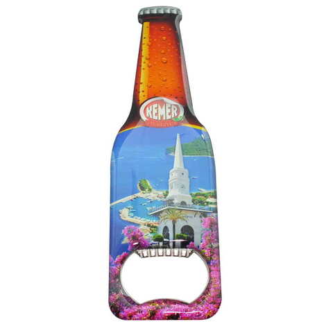 Kemer Themed Beer Bottle Shaped Metal Magnetic Bottle Opener 130x39 mm