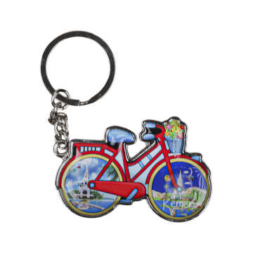 Kemer Themed Bicycle Shaped Metal Keychain - 1