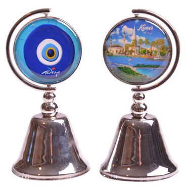 Kemer Themed Collectible Souvenir Metal Bell 44x90 mm - Thumbnail