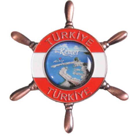 Kemer Themed Customised Metal Rudder Fridge Magnet