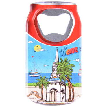 Kemer Themed Customised UV Printed Coca Cola Bottle Shape Plastic Base Bottle Opener 43x80 mm - Thumbnail