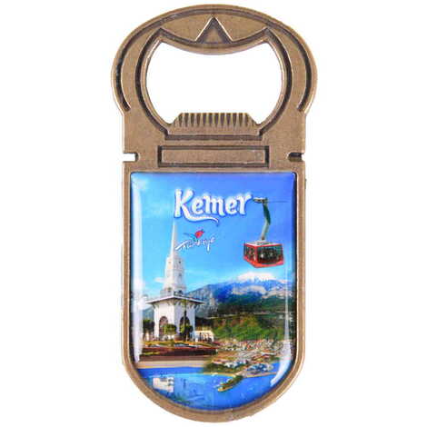 Kemer Themed Customizable Metal Magnetic Bottle Opener 40x95 mm