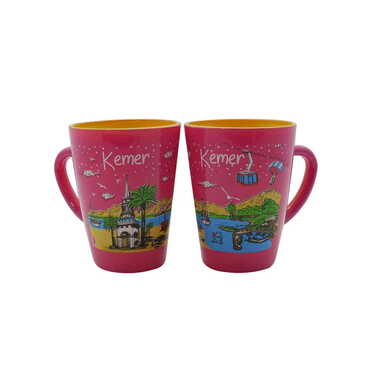 Myros - Kemer Themed Duo Colored and Printed Glass Mug