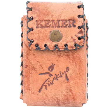 Myros - Kemer Themed Leather Cigarette Case