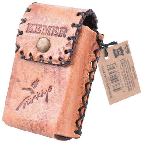 Kemer Themed Leather Cigarette Case