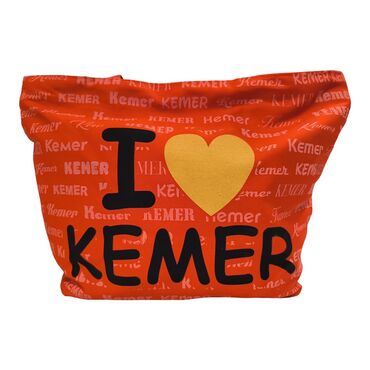 Kemer Themed Love Written Beach Bag - Thumbnail