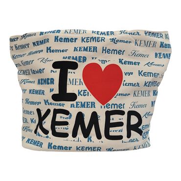 Kemer Themed Love Written Beach Bag - Thumbnail