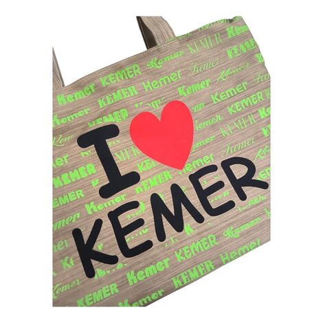 Kemer Themed Love Written Beach Bag