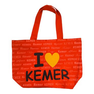 Kemer Themed Love Written Beach Bag - Thumbnail