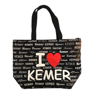 Kemer Themed Love Written Beach Bag - Thumbnail