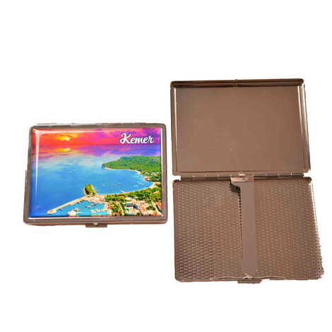 Kemer Themed Metal Cigarette Case 103x80x11 mm