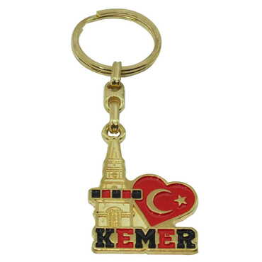 Kemer Themed Metal Customised Enamel Keychain - Thumbnail