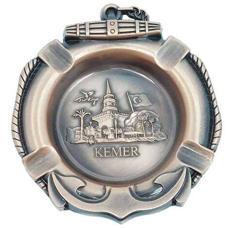 Kemer Themed Metal Small Size Ashtray