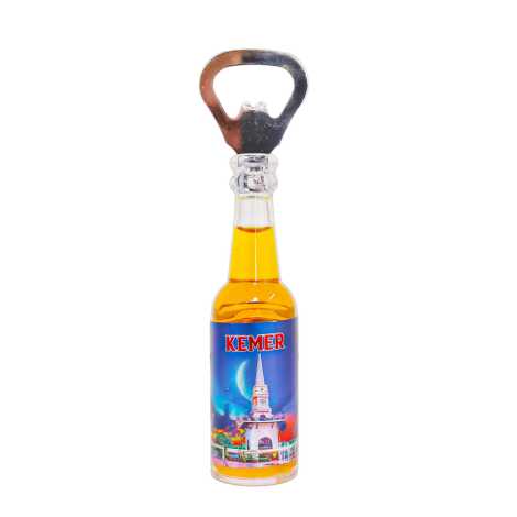 Kemer Themed Metallic Bottle Opener Refrigerator Magnet - 4