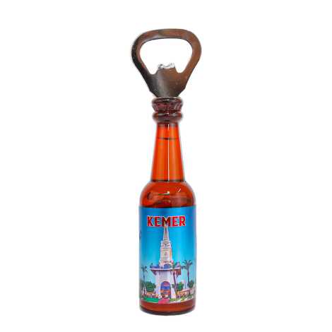 Kemer Themed Metallic Bottle Opener Refrigerator Magnet - 6