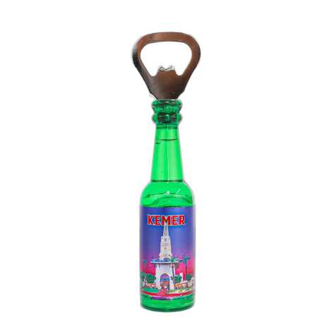 Kemer Themed Metallic Bottle Opener Refrigerator Magnet - 7