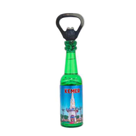 Kemer Themed Metallic Bottle Opener Refrigerator Magnet - 8