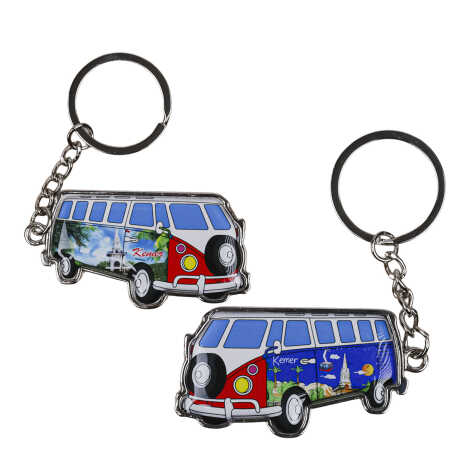 Kemer Themed Minibus Shaped Metal Keychain - 2