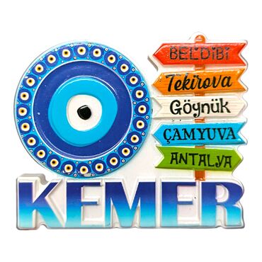 Kemer Themed Polyester Printed Fridge Magnet - Thumbnail