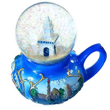 Myros - Kemer Themed Polyester Snow Globe 65 mm