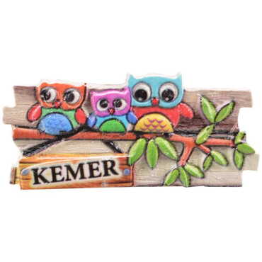 Kemer Themed Polyester UV Printed Stoned And Nacrous Fridge Magnet - Thumbnail