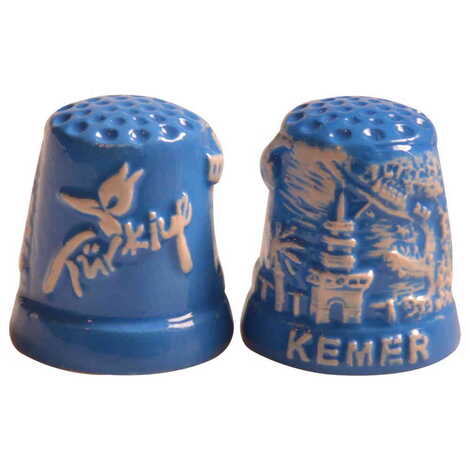 Kemer Themed Relief Ceramic Thimble