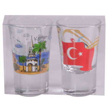 Kemer Themed Shot Glass Set of 2 Pcs - Thumbnail