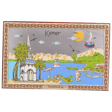 Myros - Kemer Themed Silver Plated Desktop Decor White 78X125 Mm