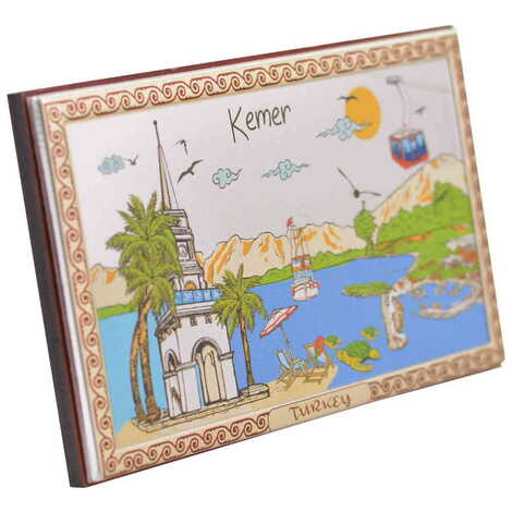 Kemer Themed Silver Plated Desktop Decor White 78X125 Mm