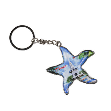 Kemer Themed Starfish Shaped Metal Keychain - 2