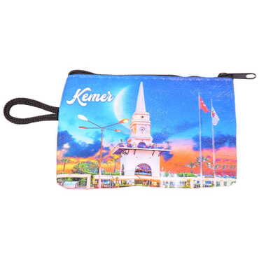 Kemer Themed Turkish Woven Wallet 113x80x8 mm - Thumbnail