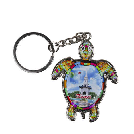 Kemer Themed Turtle Shaped Metal Keychain - 3