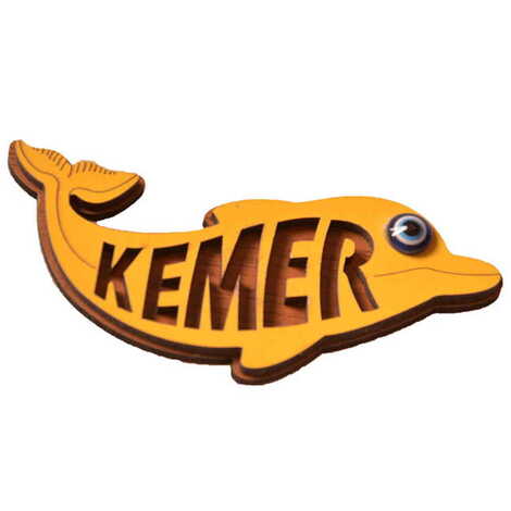 Kemer Themed Wooden Customised City Name Letter Souvenir Fridge Magnet - 11